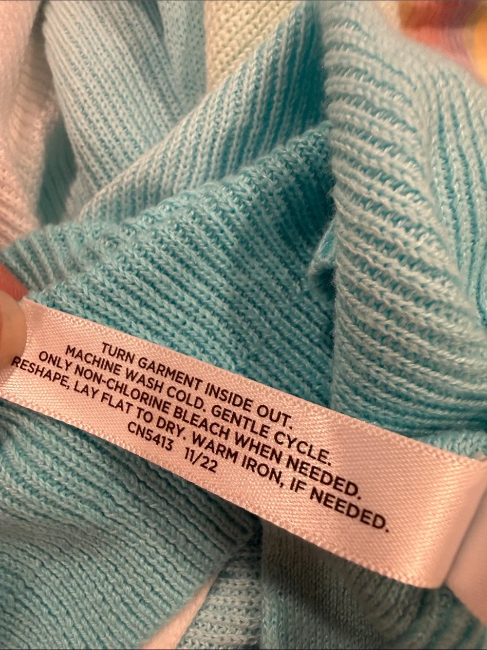 Talbots OS Hombre Coastal Grandma Mint Turquoise Open-Front Knit Layering Wrap